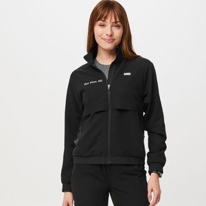 FIGS Sydney Performance Scrub Jacket Black Medium NWT